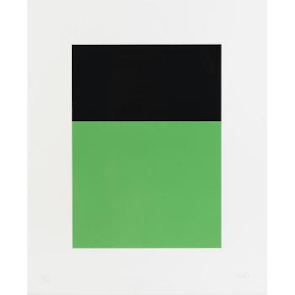 Black/Green, from series of ten lithographs (A. 68; G. 237) by Ellsworth Kelly