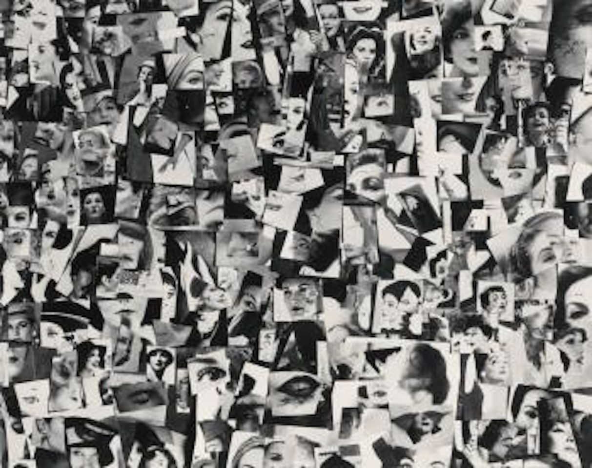 Collage of womens faces by Harry Callahan
