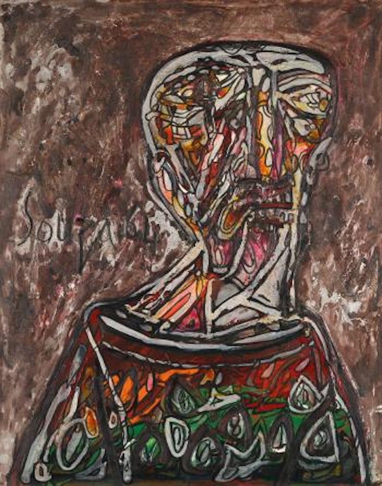 Untitled (Head of An Old Man) by Francis Newton Souza