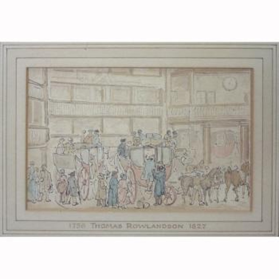 Coaches Leaving The Saracen's Head by Thomas Rowlandson