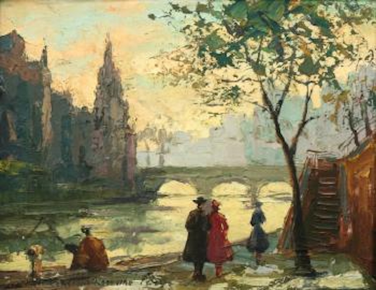 Paris, Along the Seine by Konstantin Alekseevich Korovin