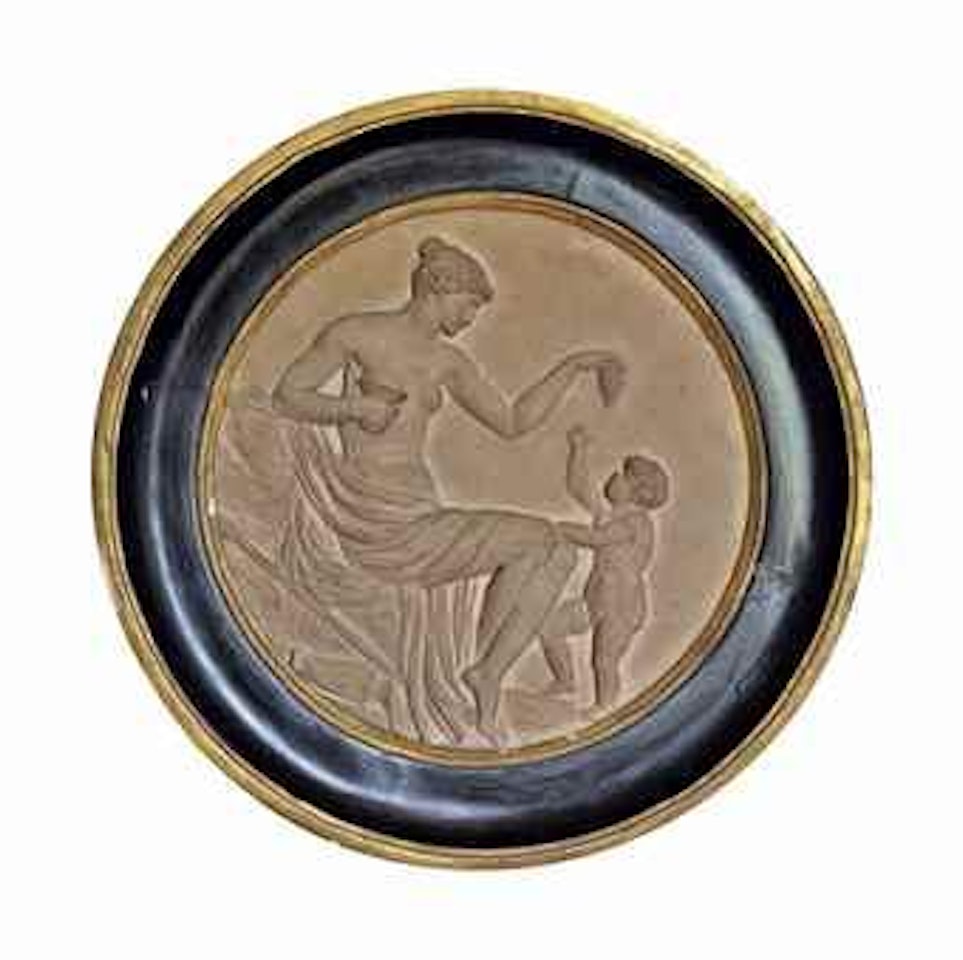 Une bacchante et un jeune putto by French School