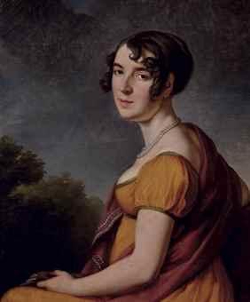 Portrait de femme à la robe jaune-orangé by François Gérard