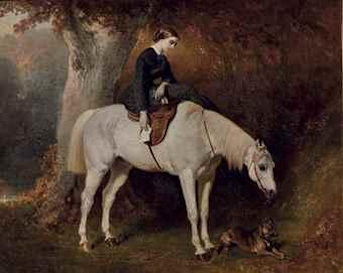 Amazone tenant une lettre by Alfred de Dreux