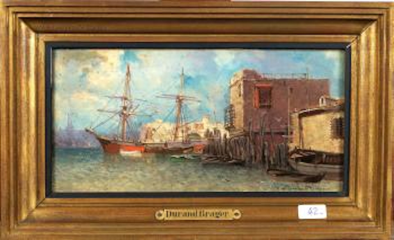Port oriental by Jean Baptiste Henri Durand-Brager