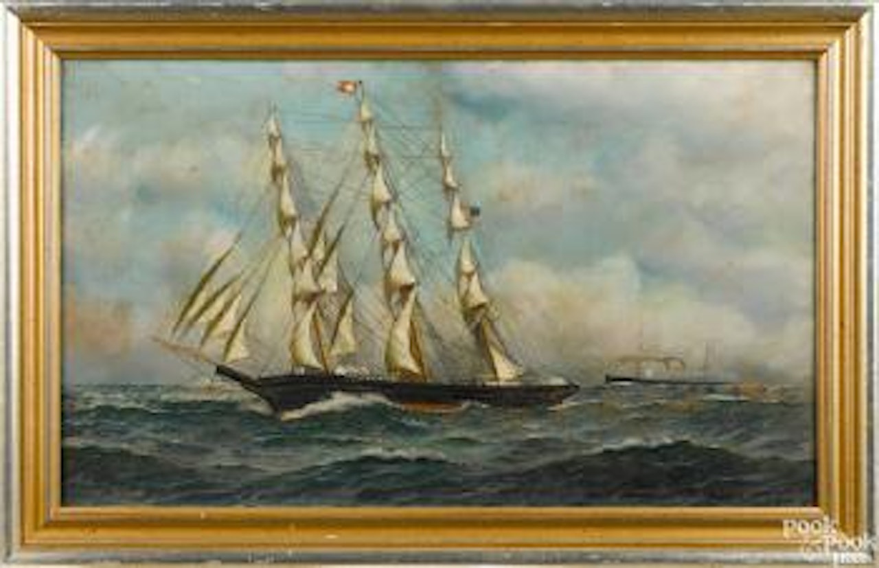 Ship portrait of the C.C. Chapman by Antonio Jacobsen