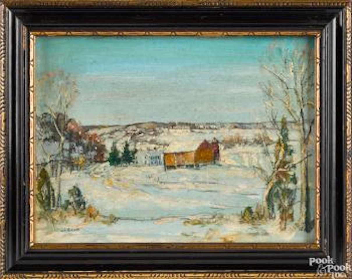 Winter landscape by Walter Emerson Baum