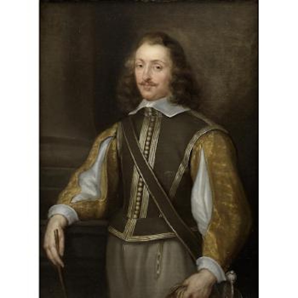 Portrait of a Gentleman, half-length, in black and yellow costume by Anthony van Dyck