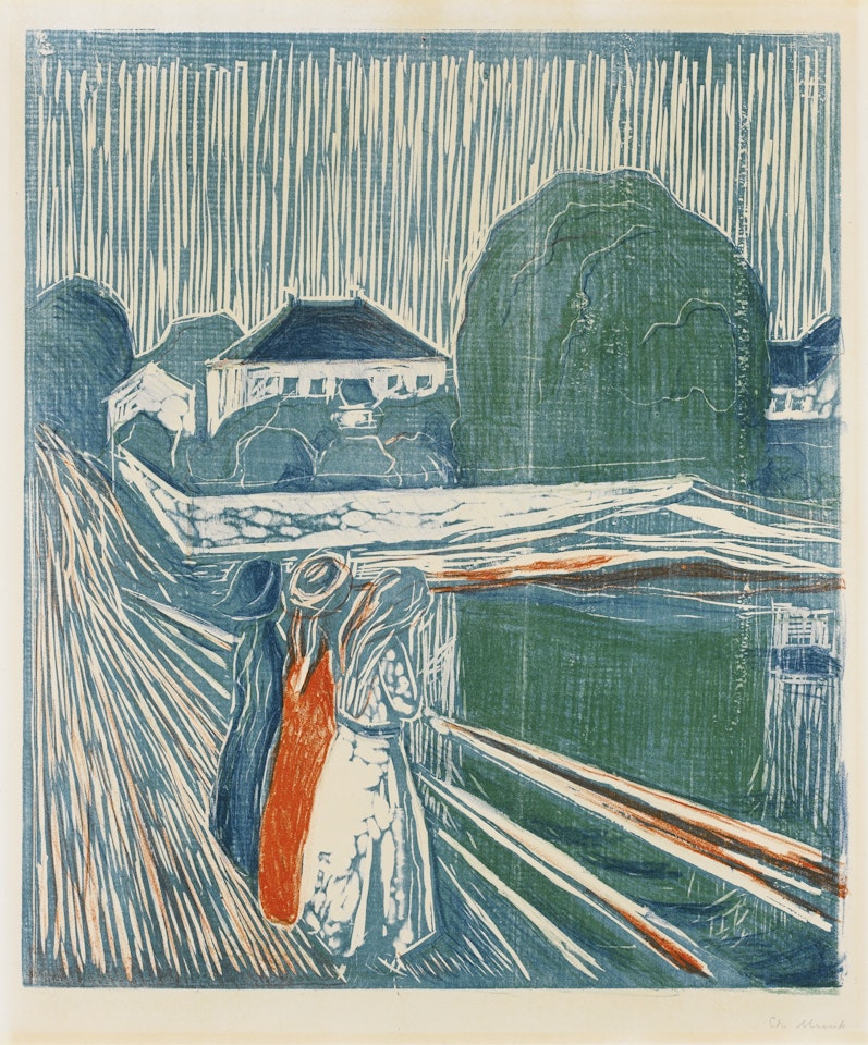 THE GIRLS ON THE BRIDGE (W. 628; S. 488) by Edvard Munch