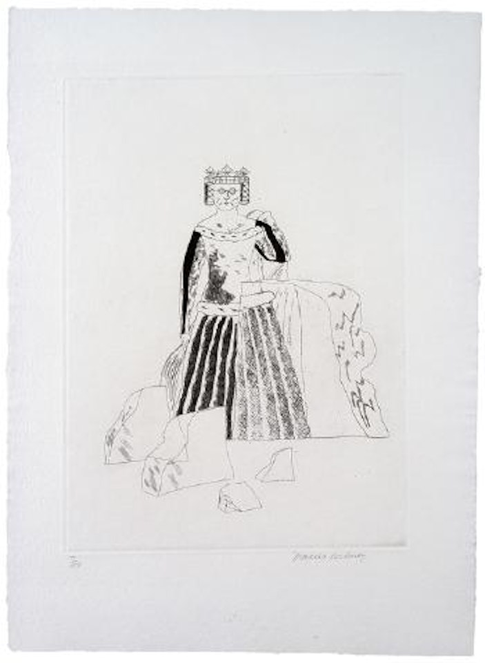 The Rescued Princess (from Illustrations for Six Fairy Tales from the Brothers Grimm) by David Hockney