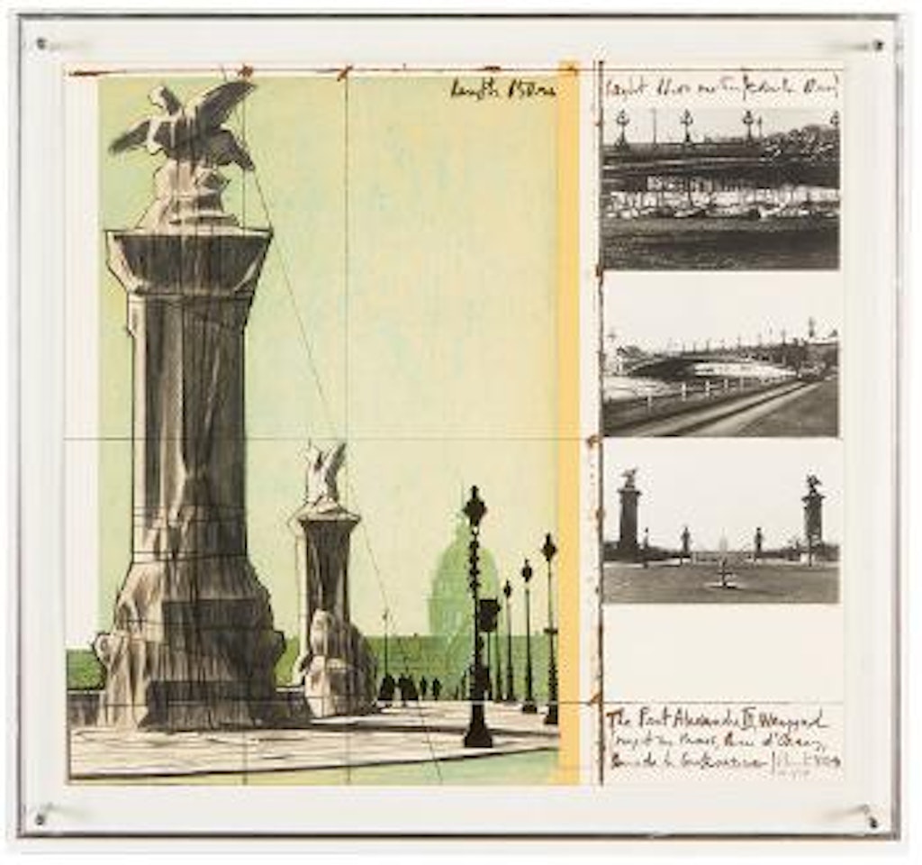 The Pont Alexandre III, wrapped, Project for Paris by Christo
