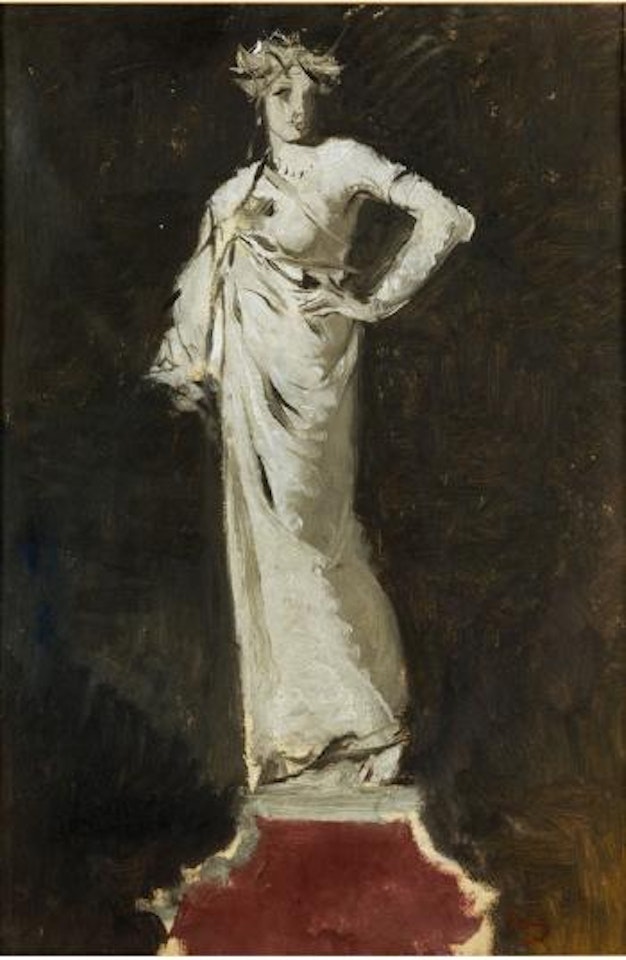 Entwurf für eine Frauenstatue by Mose Bianchi