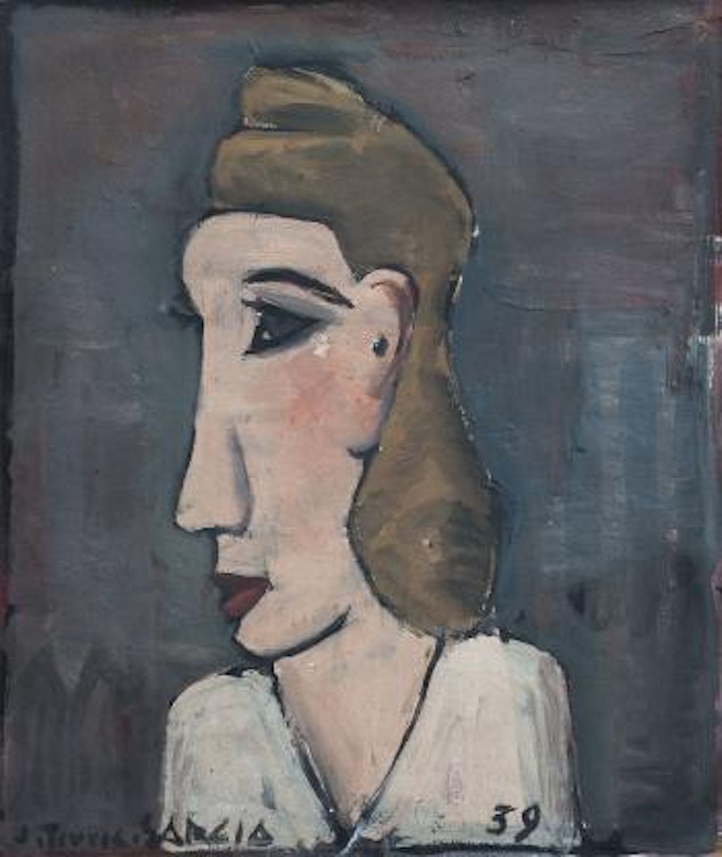 Cabeza de mujer de perfil by Joaquín Torres-García