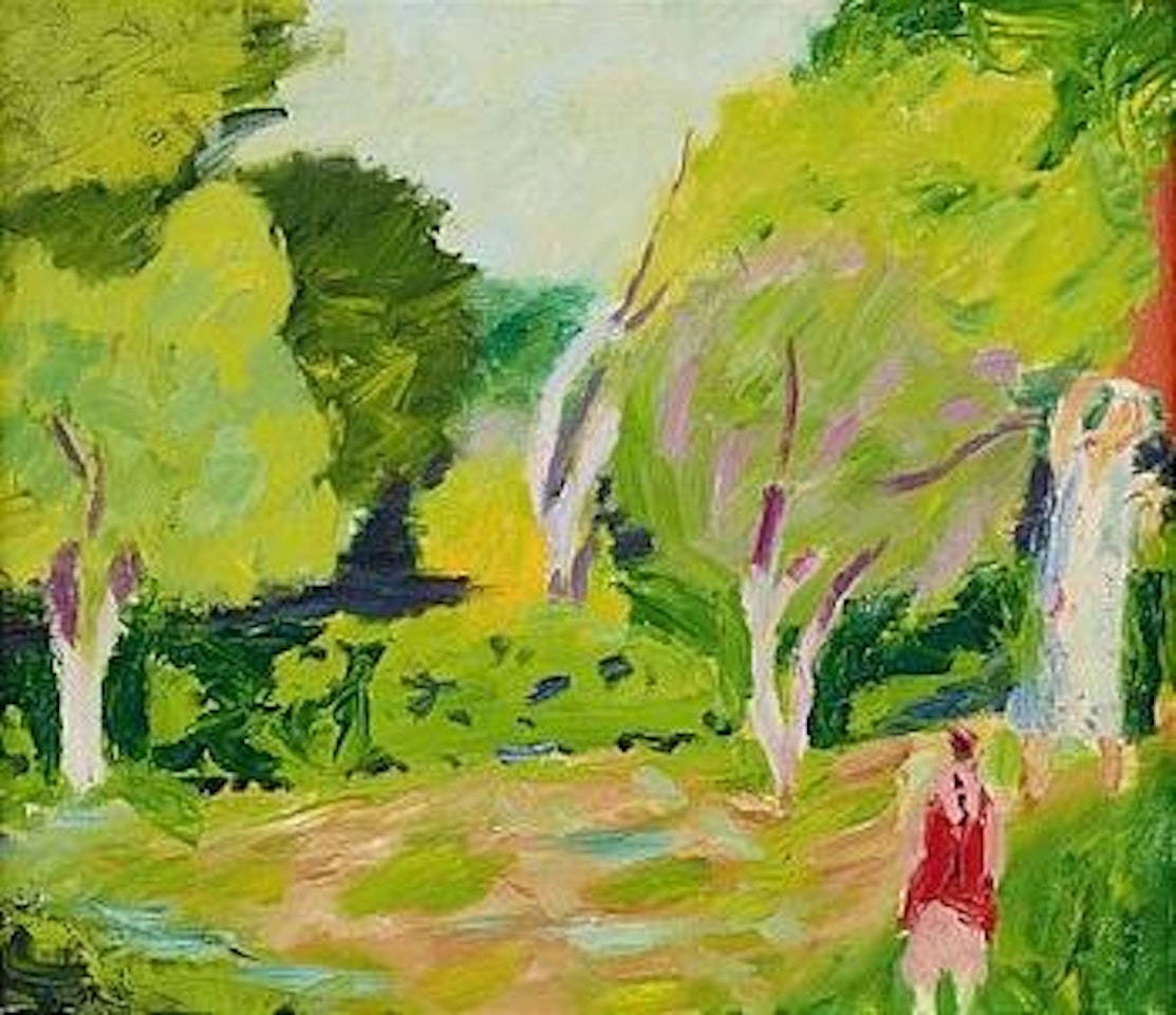 Sommarlandskap med figurer by Ragnar Sandberg