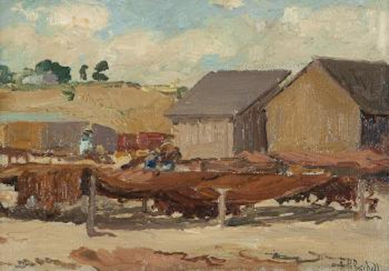 Drying the Nets - San Pedro by Franz A Bischoff