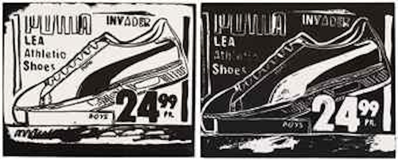 Puma Invaders (Positive and Negative) by Andy Warhol