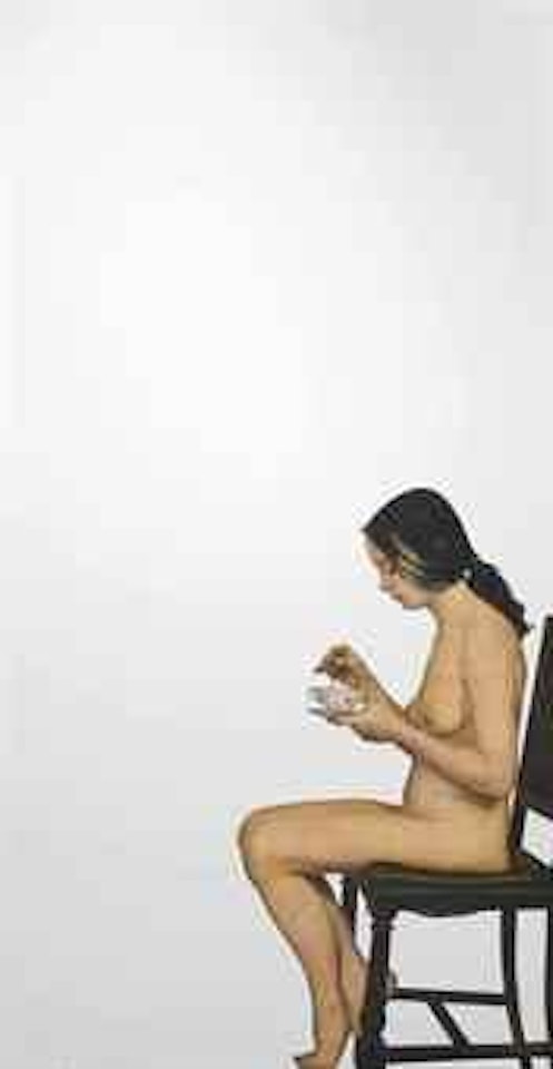 Donna seduta che prende il the (Seated woman drinking tea) by Michelangelo Pistoletto