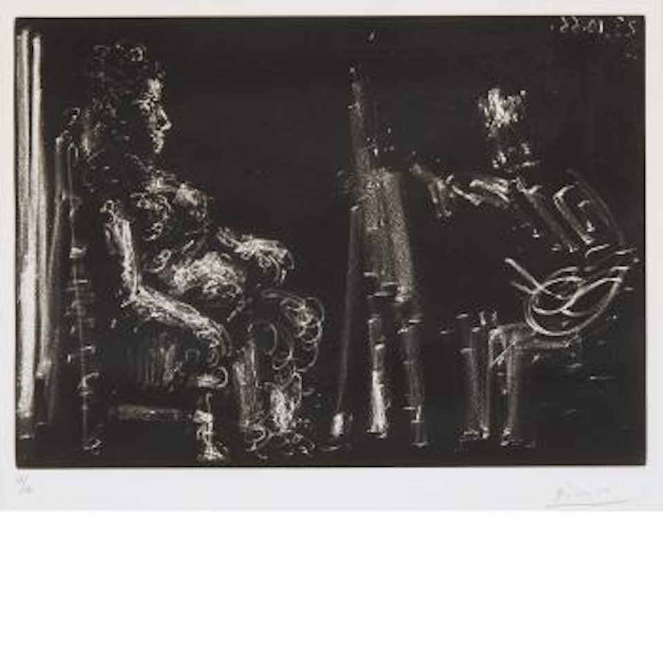 Peintre Et Modele Au Fauteuil (B. 1386) by Pablo Picasso