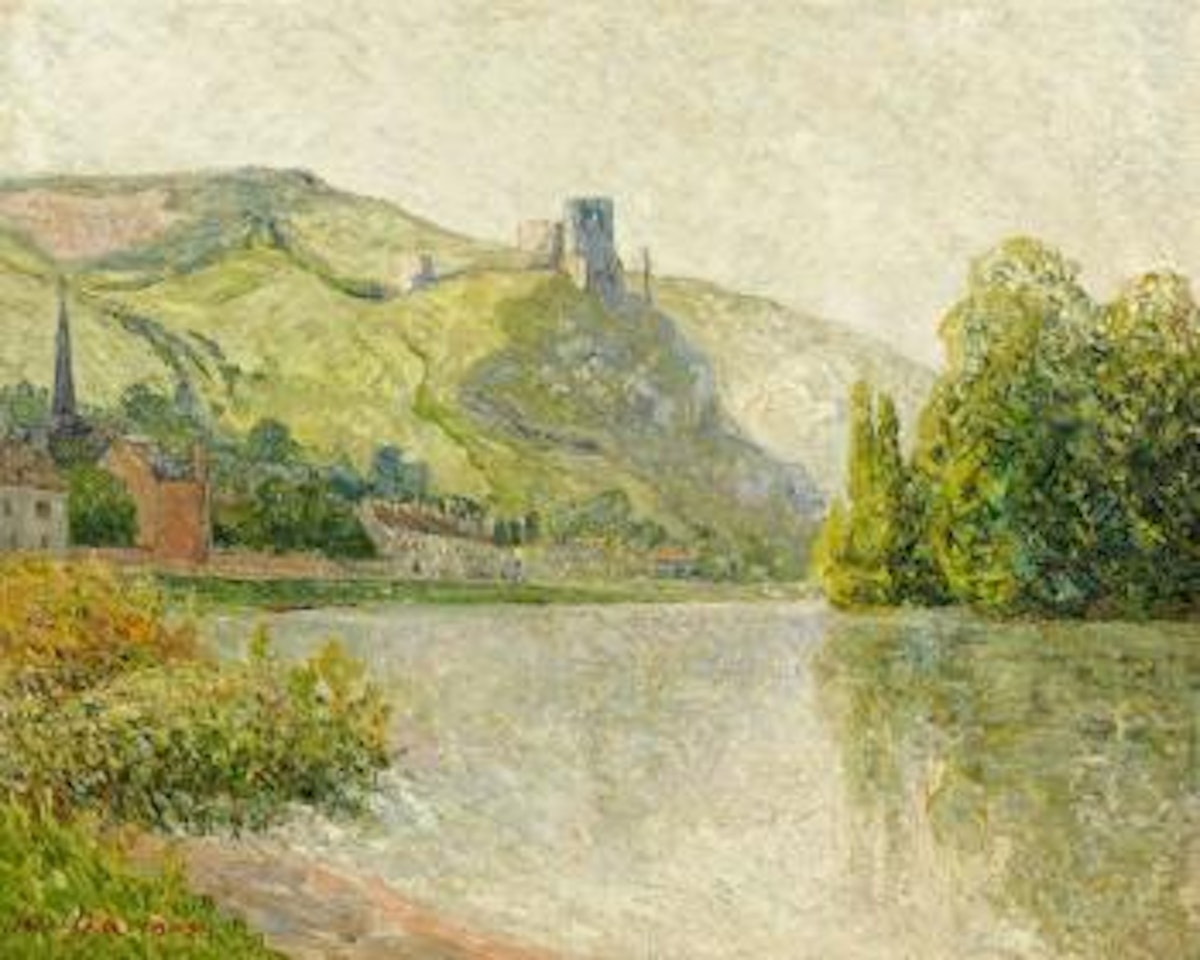 Chateau-Gaillard, Les Andelys, effet du matin by Maxime Maufra
