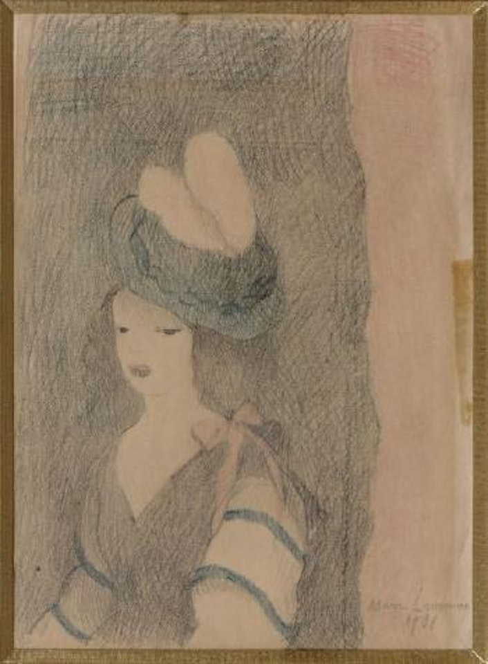 Jeune fille aux manches rayees by Marie Laurencin