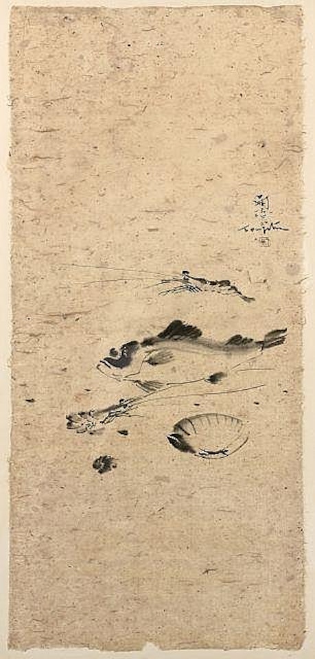 Poissons, crevettes et coquillages by Leonard Tsuguharu Foujita