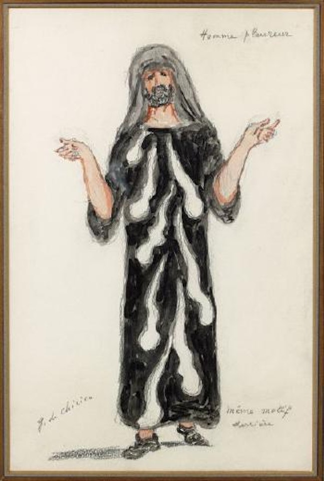 Etude de costume pour l'opera 'Orfeo' de Gluck (homme pleureur) by Giorgio de Chirico