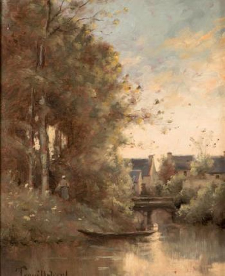 Bord de rivière by Paul Désiré Trouillebert