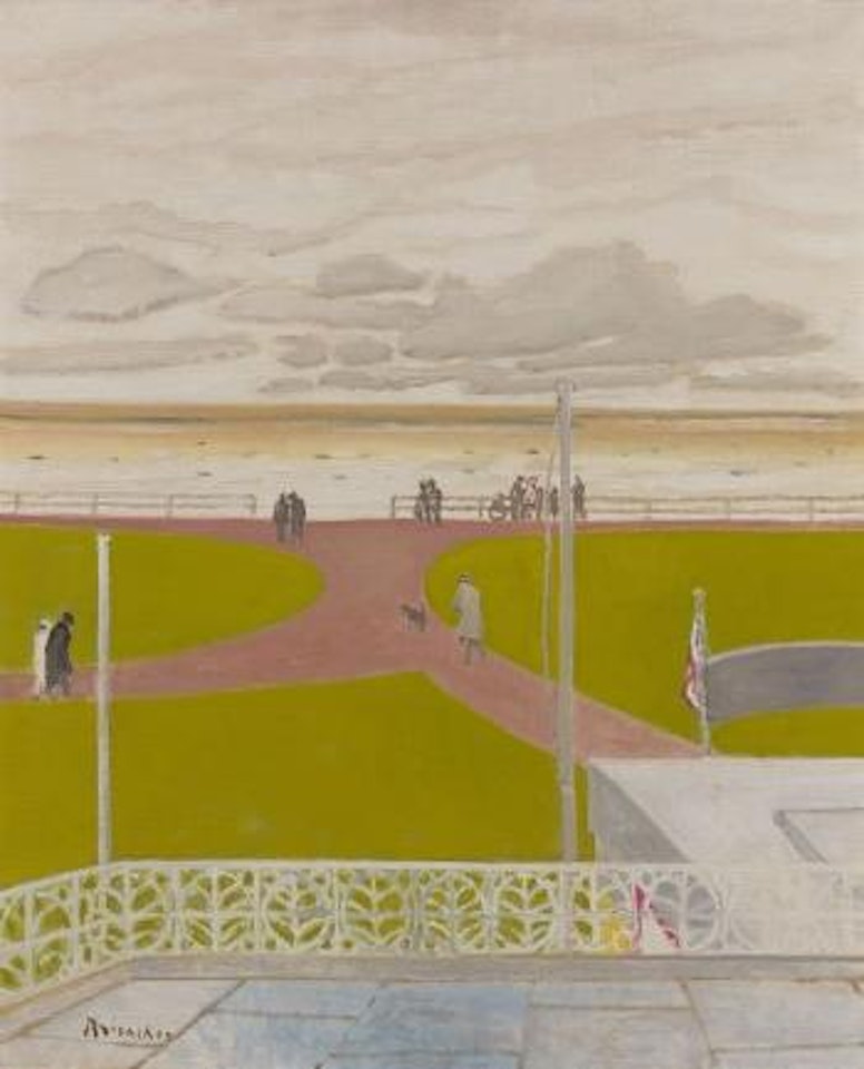 Plage a Deauville by Maurice Brianchon