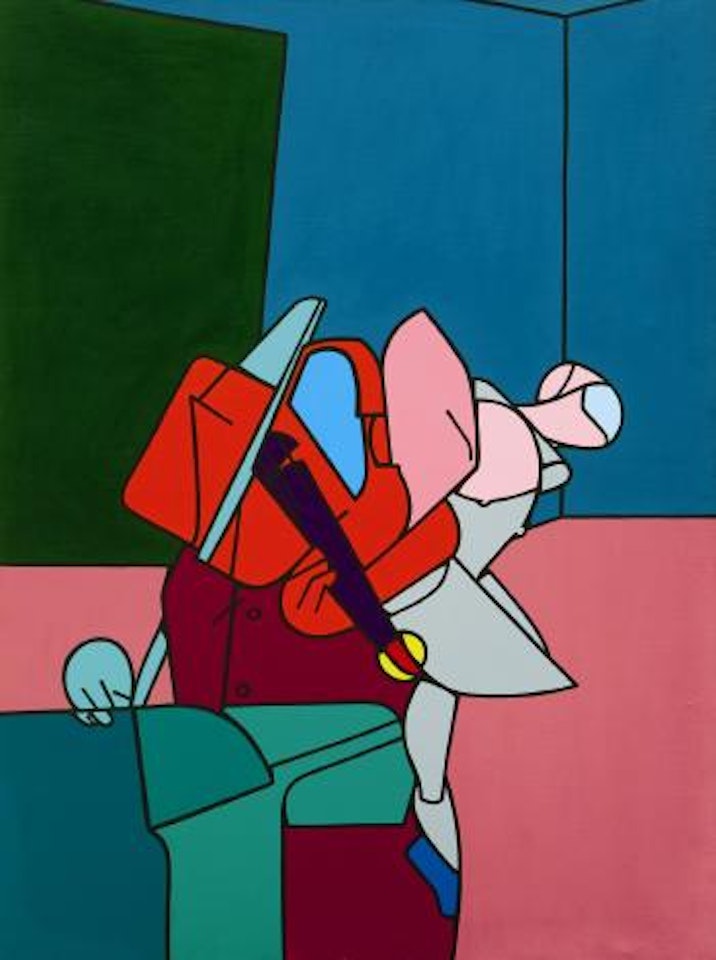 Concert with ballerina on the background by Valerio Adami