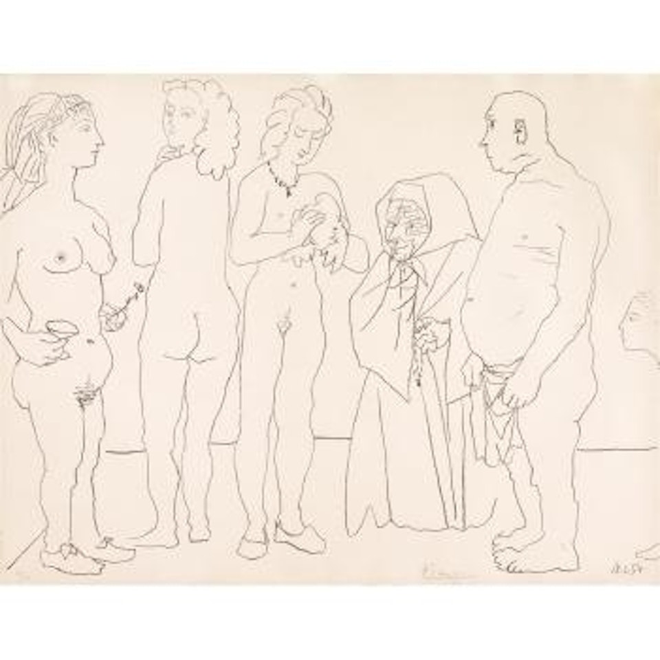 Personnages et Colombe by Pablo Picasso