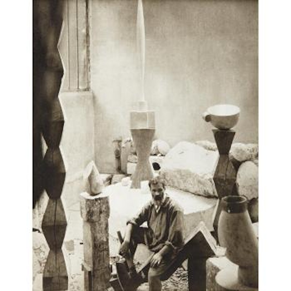 Brancusi in his studio by Edward Steichen
