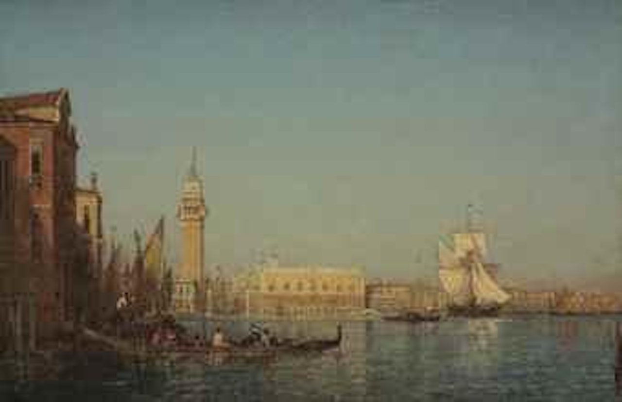 Le Palais des Doges vu du canal della Grazia, Venise by Félix Ziem