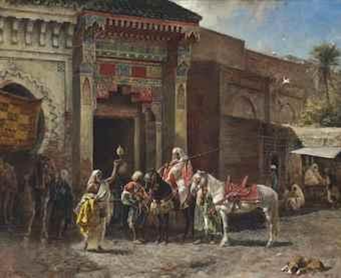 The Gun Buyer (Outside a Moroccan Bazaar Gate) by Edwin Lord Weeks