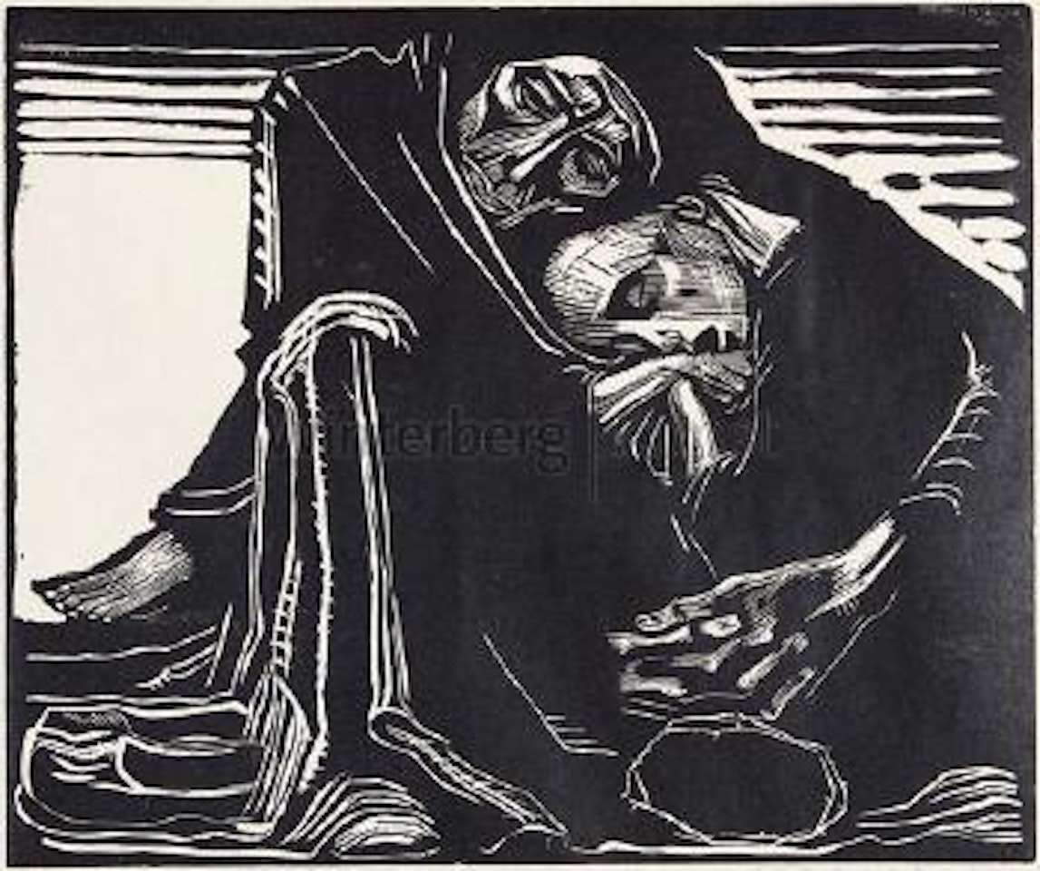 Tod mit Frau im Schoß by Kathe Kollwitz