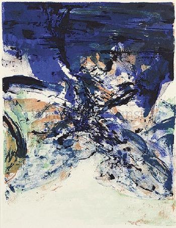 Komposition mit Blau by Zao Wou-Ki