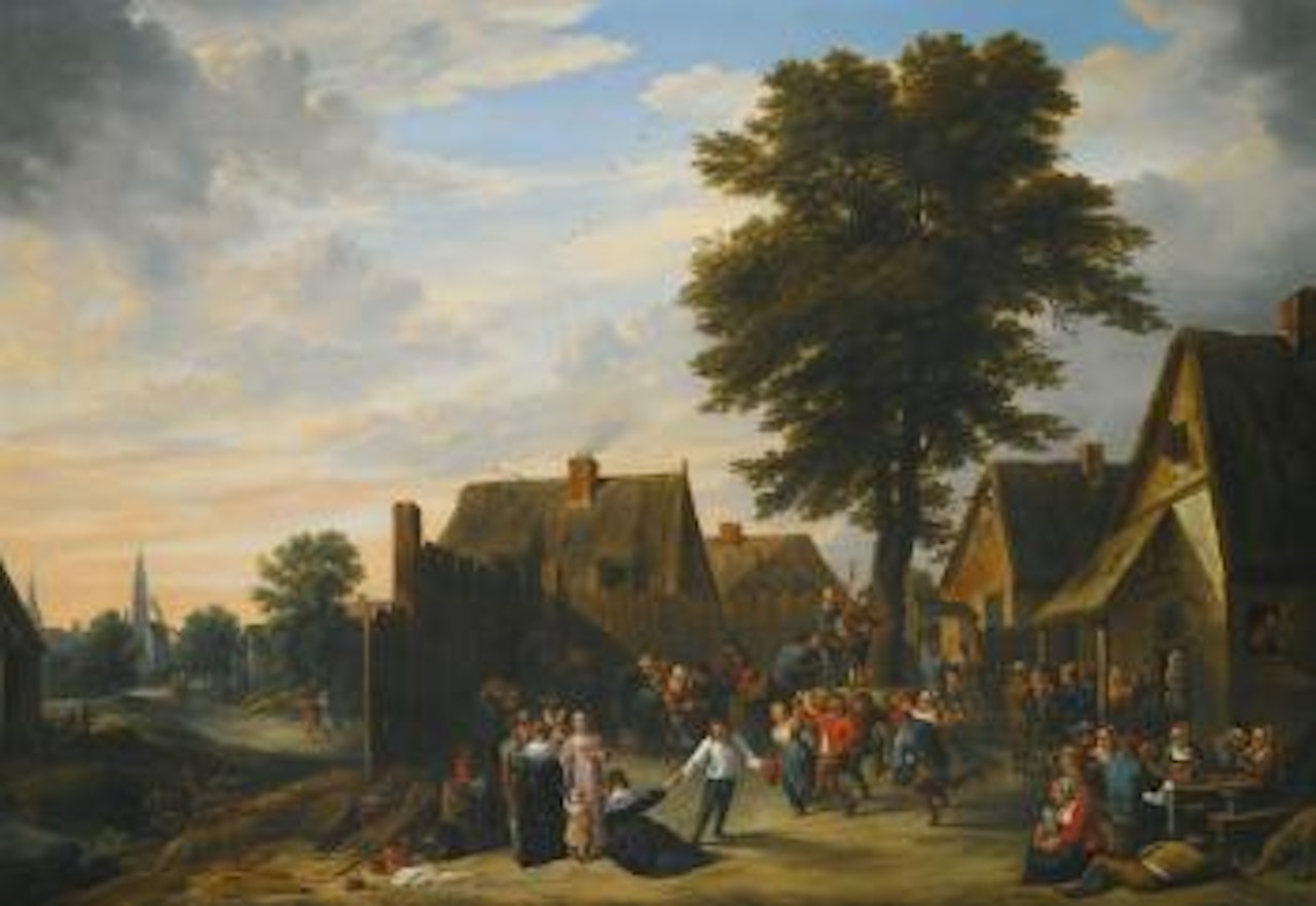 Kermesse before the half moon inn by David Teniers II