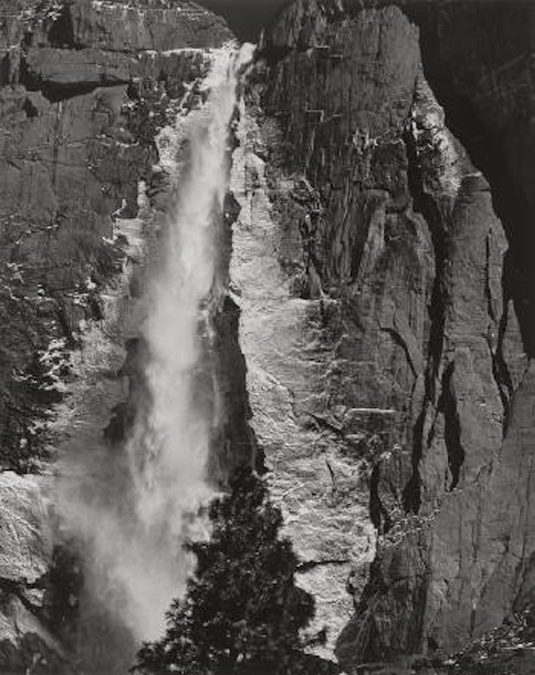 Upper Yosemite Falls, Spring, Yosemite National Park by Ansel Adams