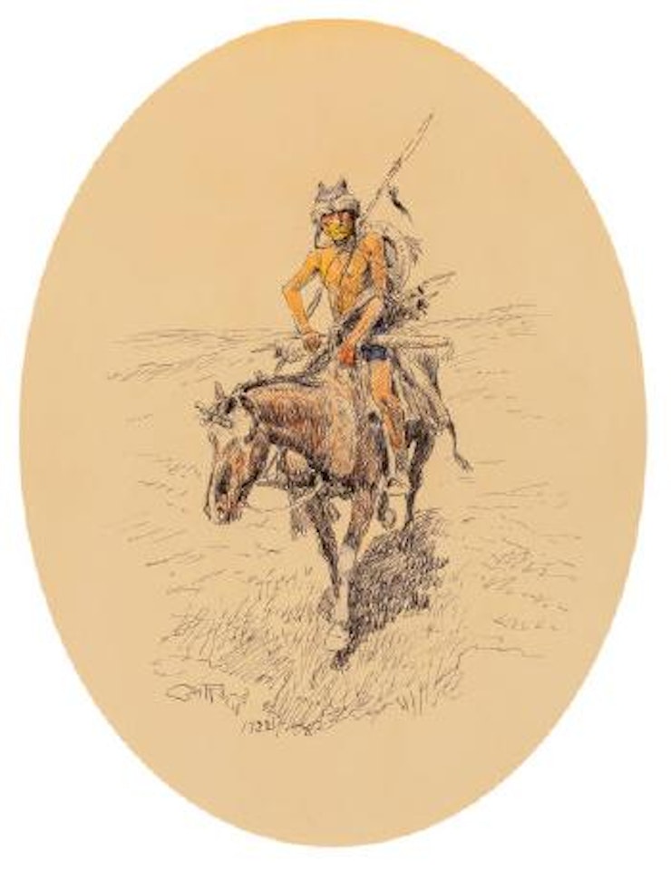 Assiniboine Warrior by Charles M Russell