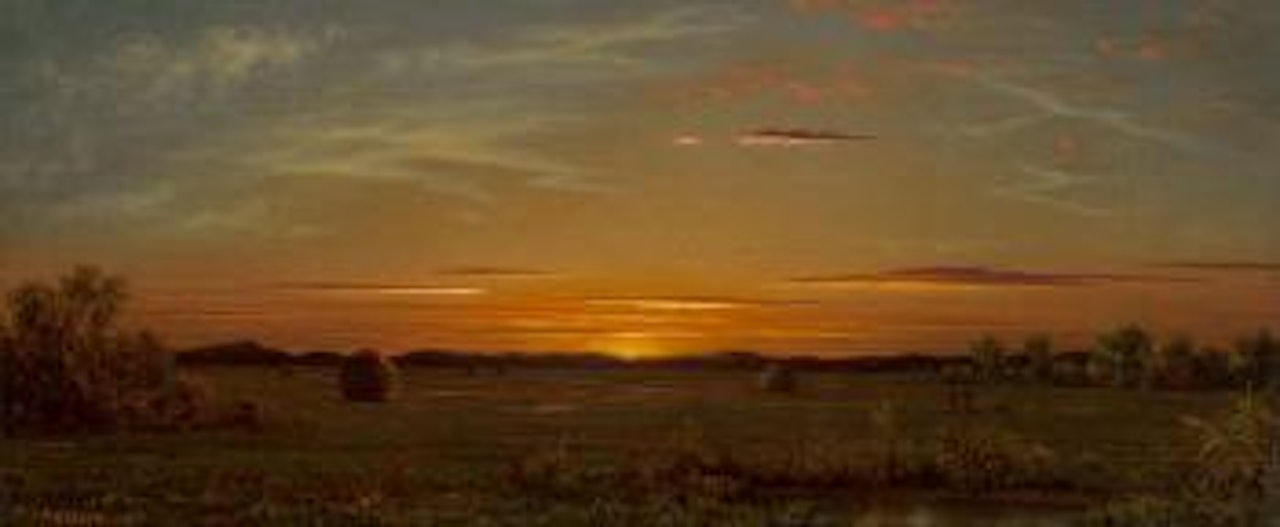 Sunset: Sky and Marsh by Martin Johnson Heade
