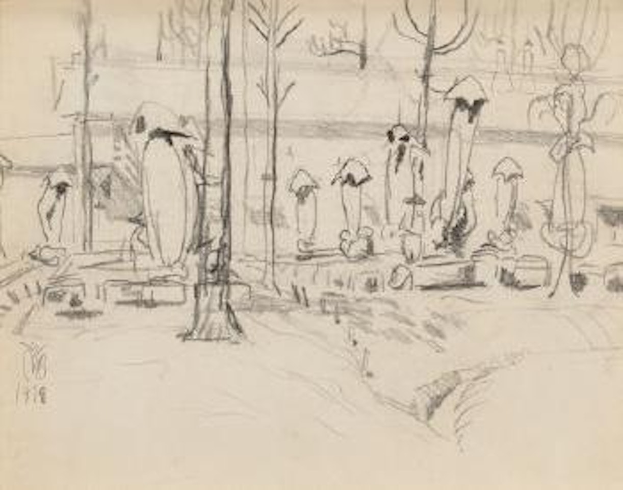 Furled Tents and A Letter Home (two works) by Charles Burchfield