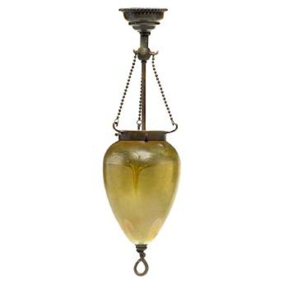 A stalactite hanging light by Tiffany Studios