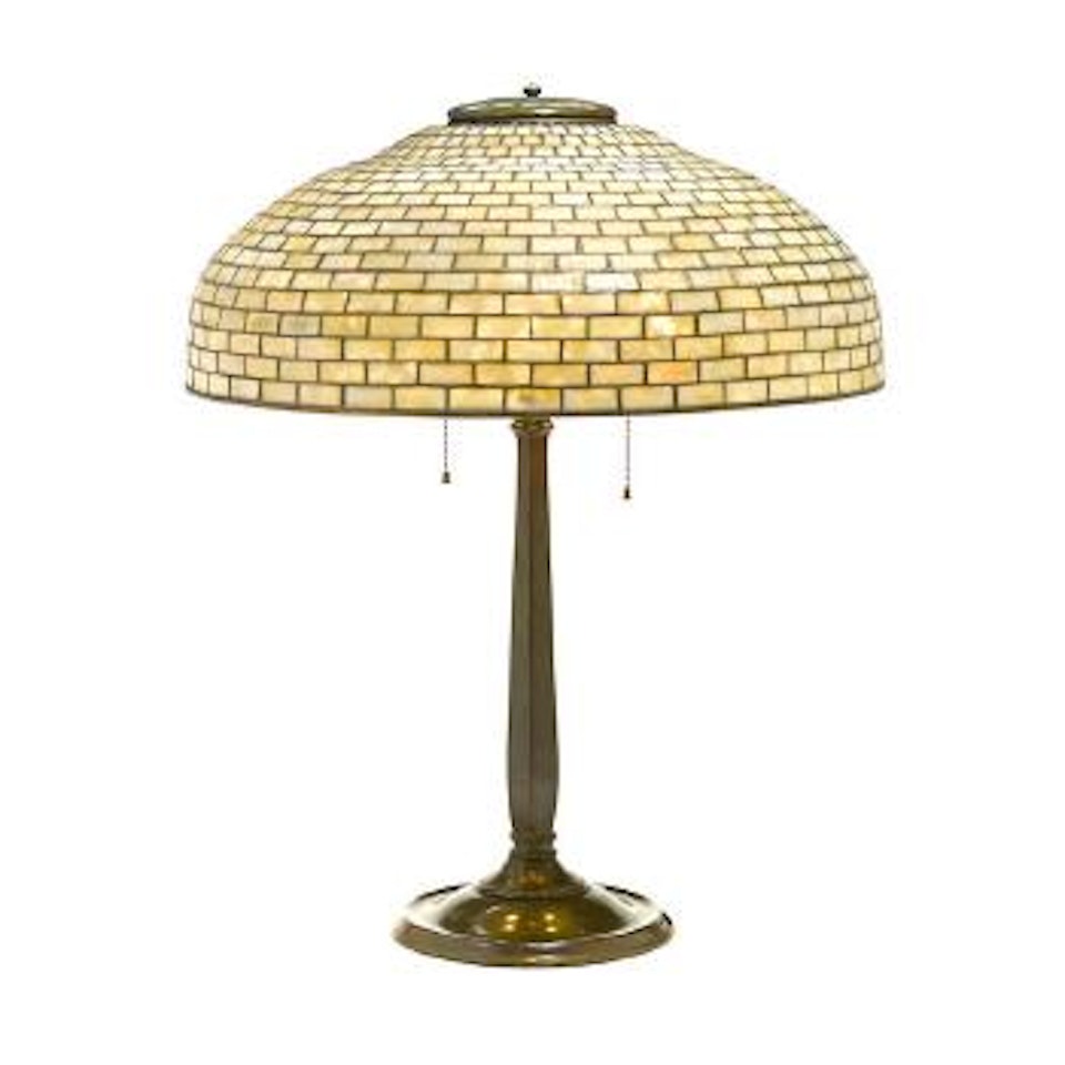 A geometric lamp by Tiffany Studios
