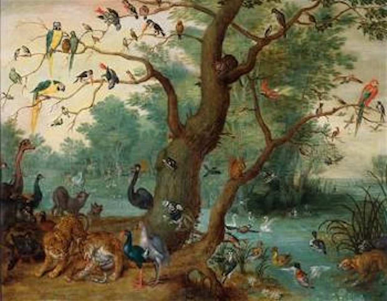 Paradisical landscape by Jan Brueghel the Younger