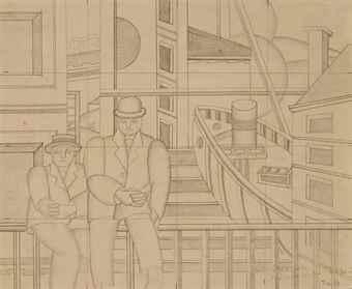 Deux hommes dans la ville by Fernand Leger