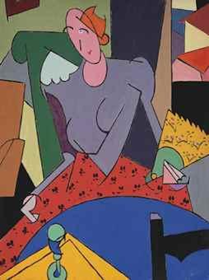 Donna alla poltrona verde by Alberto Magnelli