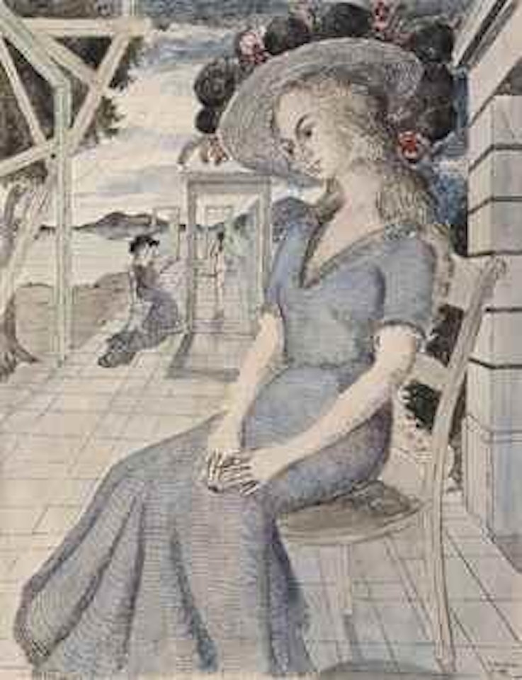 Anne songeuse by Paul Delvaux