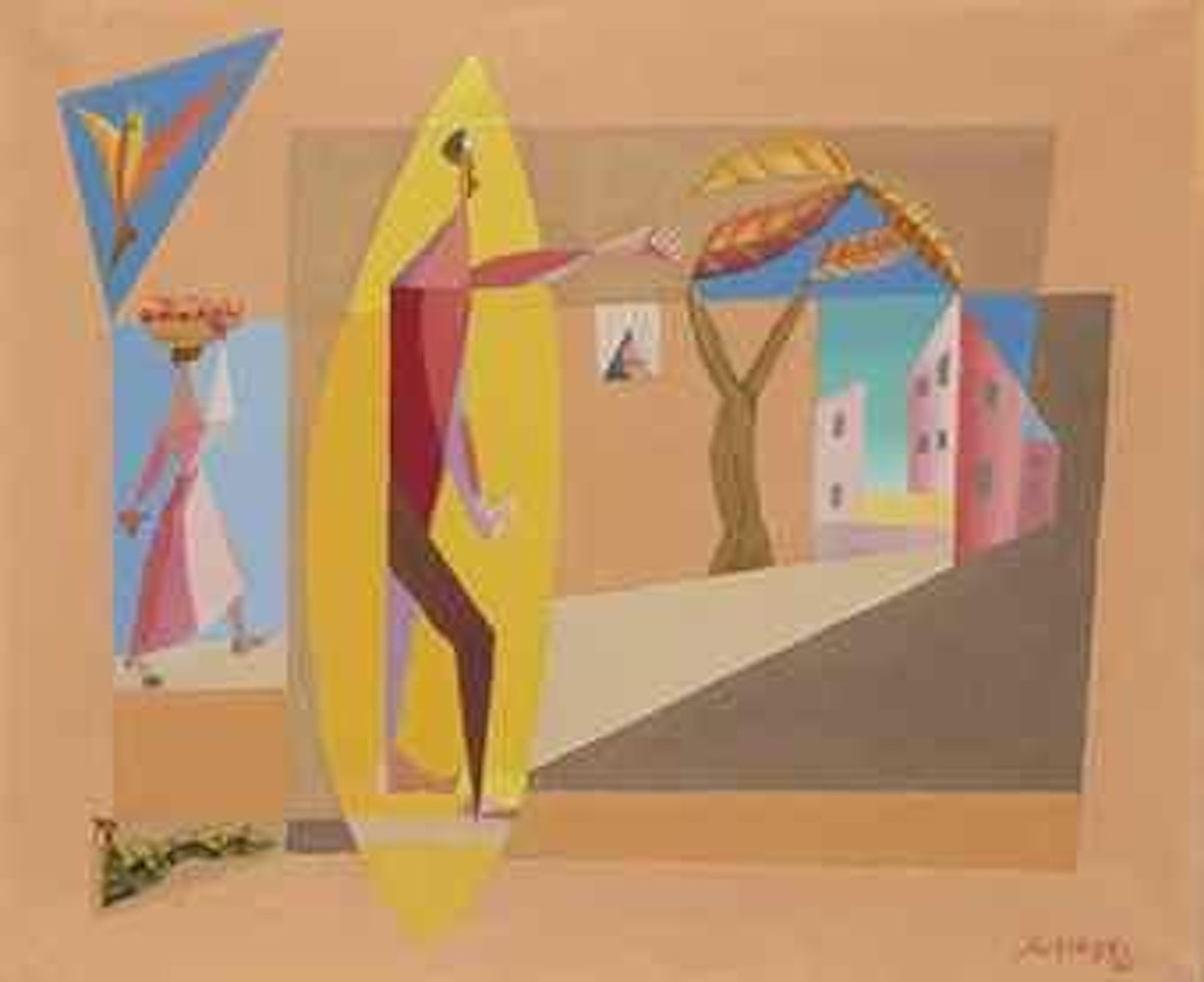 La ville ou la porteuse de fruits by Leopold Survage