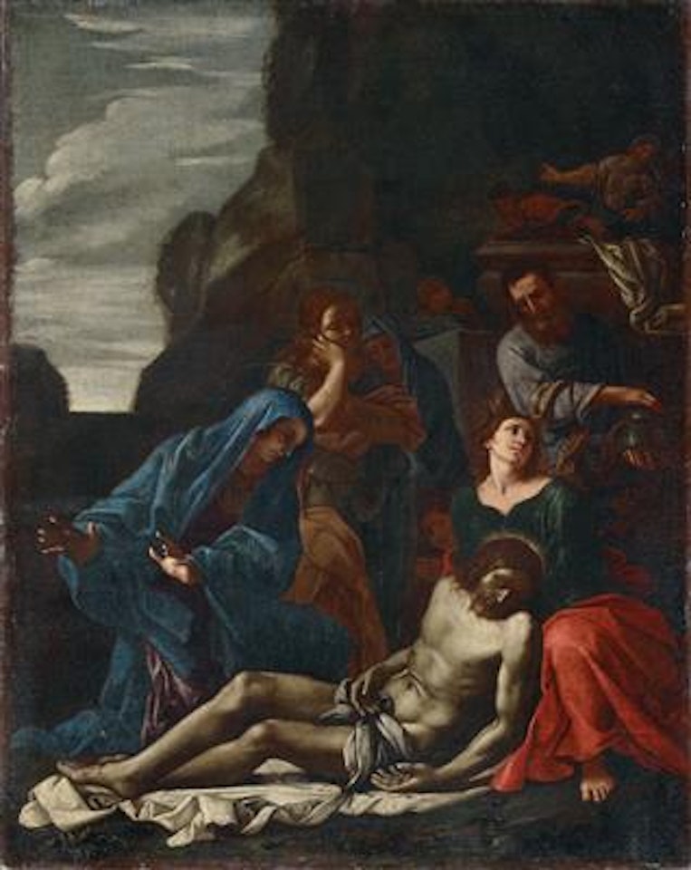 The Entombment of Christ with the Virgin and Saint John by Roman School