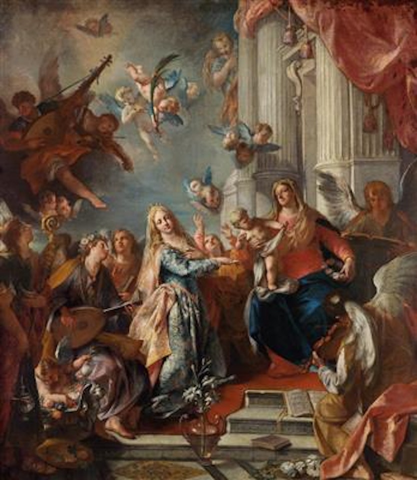 The Mystical Marriage of Saint Catherine by Venetian School