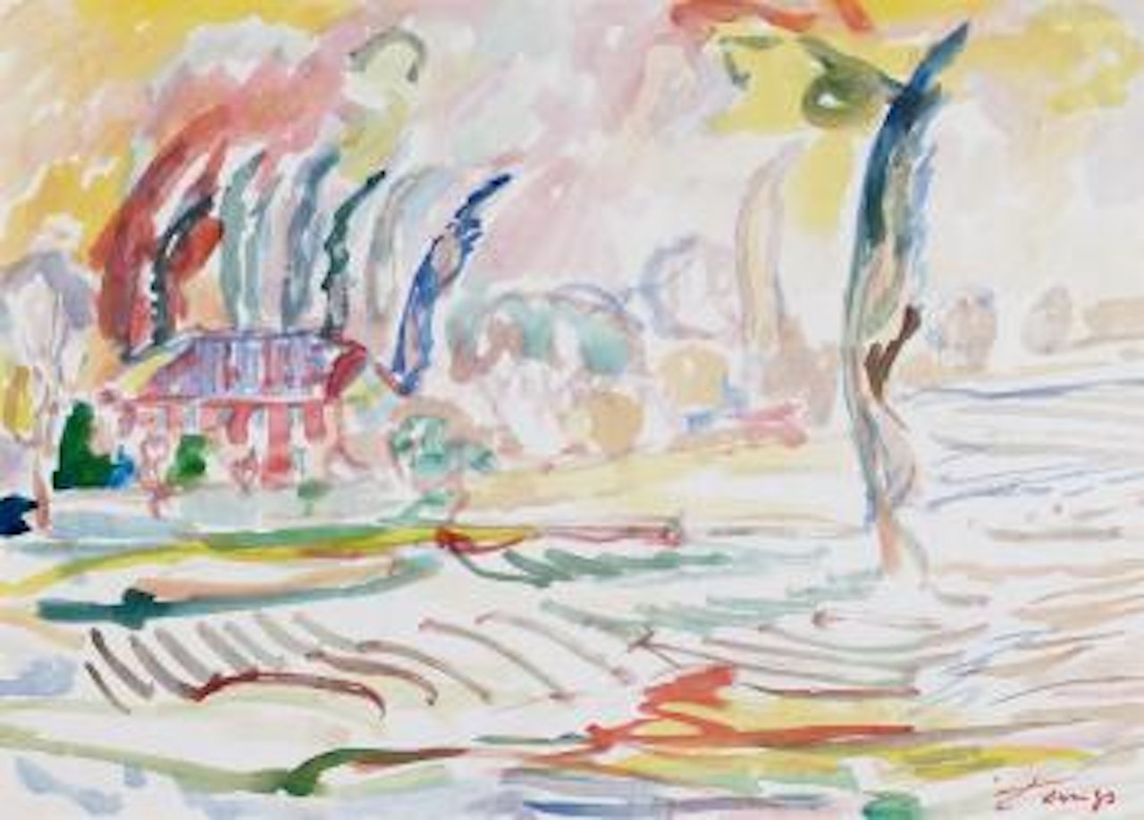 Ohne Titel (Landschaft) by Herbert Zangs